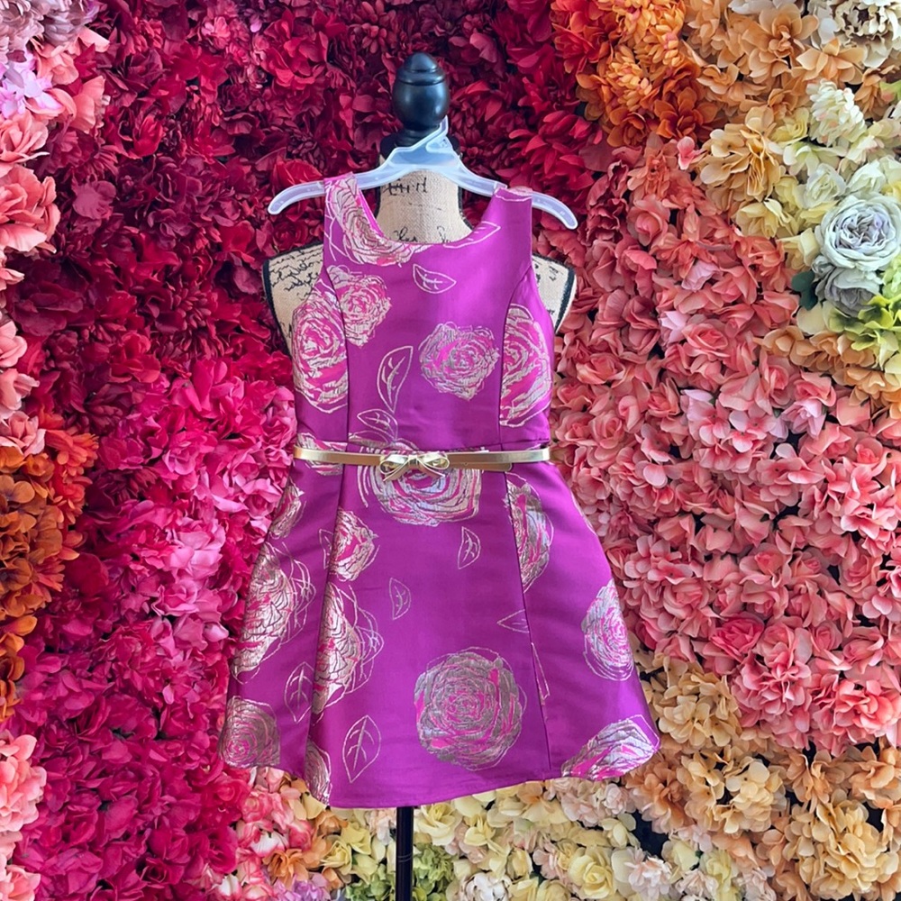 NWOT Girls Dress in Fuchsia 6/7